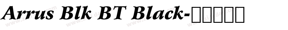 Arrus Blk BT Black字体转换